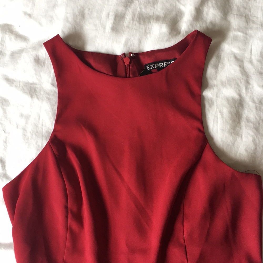 Express Red Peplum Top - image 2